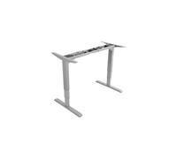 Equip ERGO Cadre Bureau Assis-Debout Électrique 2 Moteurs Gris, 100-220cm Largeur Plateau, 70-110cm Profondeur, 62-128cm Hauteur, 100kg Max