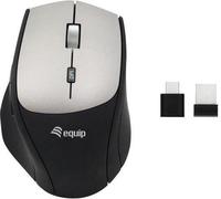 Equip ergonomische Maus USB-A/-C Adapter L+R schwarz