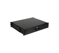 Equip EZD-2-B Tiroir Rack 19" 2U Noir 485x400x85mm, Profondeur 400mm, Acier 1mm, Montage Rack Serveur, Conforme Norme 19 pouces