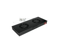 Equip EZF-2-B Unité de ventilation rackable 1U 2 ventilateurs 12cm Noir, 240V/0.14A, 482x176x44mm (19 pouces), pour rack 19", Turquie