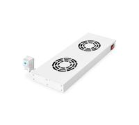 Equip EZF-2-G : Unité de Ventilation Rack 1U, 2 Ventilateurs 12cm, 240V, Gris Clair, Dimensions 482x176x44mm (19 pouces)
