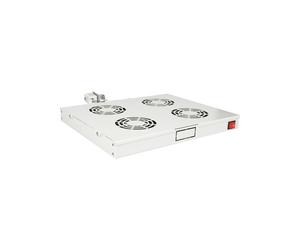 Equip EZF-4-G : Unité de ventilation rackable 1U, 4 ventilateurs 12cm, 240V, 0.14A, gris clair, 482 x 354 x 44 mm, format 19 pouces