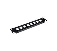 Equip EZKP-10-B Plateau Clé Rack 1U Métal Noir 254x12x44mm (10") Profondeur 12mm, Épaisseur 1mm, Poids 101g