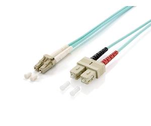 Equip Fiber Optic Patch Cable LC->SC 50/125mμ 20.00m Multimode Duplex Turquoise
