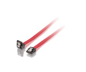 Equip Flachkabel, SATA, gewinkelt mit Clip, 1m 1,00 m