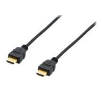 Câble de raccordement Equip HDMI Fiche mâle HDMI-A 7.50 m noir 119372 contacts dorés Câble HDMI