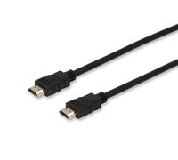 Câble de raccordement Equip HDMI Fiche mâle HDMI-A 5.00 m noir 119371 contacts dorés Câble HDMI