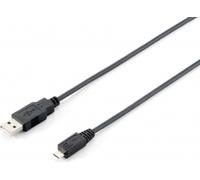 Equip Kabel USB-A 2.0 -> micro B St/St 1.80m schwarz Polybeutel