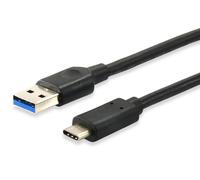 Equip Kabel USB-A 3.2 -> C St/St 1.00m 3A/20V sw Polybeutel