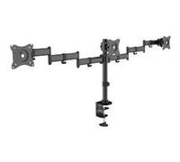 Equip Support de Table Double Bras Articulé pour 3 Ecrans 13"/27" VESA 100X100 Max 24Kg