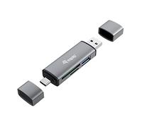 Equip Lecteur de Carte USB 3.0 HUB OTG SB-C & USB-A SD/MicroSD