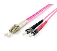 equip LWL Patchcâble HF LC/ST 50/125µ duplex OM4 violett 1m