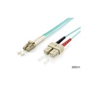 equip LWL Patchcâble LC/SC 50/125µ duplex OM3 turquoise 20m