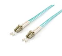 Equip Cordon de raccordement LC/UPC–LC/UPC Duplex Multimode OM3 1 m 50/125 µm Turquoise