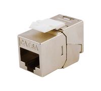 Equip Module Keystone Cat6a RJ-45 Femelle vers LSA, 10GBase-T, PoE, Contacts Or, AWG 22/26, 500MHz, Blindé, GHMT, 14.5x29x19.6mm, Lot de 8