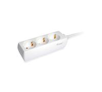 Equip Multiprise 245550 Type F, 3 Prises CA, 1.5m, 250V, 50-60Hz, 3500W Max, Câble 1.5mm², Intérieure, 165x50x43mm, Blanc, CE