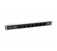 Equip Multiprise 8 Prises Type F 16A 19`` 1,8 m
