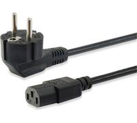 Equip Netzkabel Anschl. Schukon. 1.80m gewinkelt schwarz Polybeutel