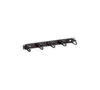 Equip - Panneau d'agencement de câbles de rack - noir, RAL 9005 - 1U - 19"