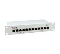 Equip Panneau de brassage 12 ports RJ45 Cat6 10" 1HE blindé Gris clair