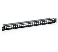 Equip - Panneau de Brassage - 24 Ports C6 pour fiches Keystone - Noir (Import Allemagne)