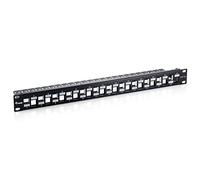 Equip Panneau de Brassage 24 Ports RJ45 Cat6a 19" 1U blindé Noir