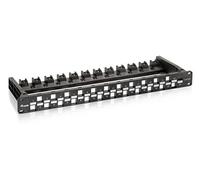 Equip Panneau de Brassage 769225 Cat6a non blindé 24 ports Keystone Noir