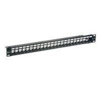 equip - Panneau de raccordement avec agencement de câbles - CAT 6 - STP - noir - 1U - 19" - 24 ports