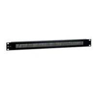 equip - Passe-câble à brosse pour rack - noir, RAL 9005 - 1U - 19"