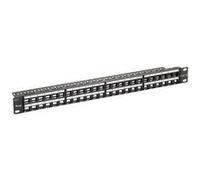equip Patch Panel - Panneau de raccordement avec agencement de câbles - CAT 6 - UTP - noir, RAL 9005 - 1U - 19" - 48 ports Noir, RAL 9005 G