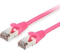 equip Pro - Cordon de raccordement - RJ-45 (M) pour RJ-45 (M) - 25 cm - SFTP, PiMF - CAT 6 - moulé, bloqué - rose