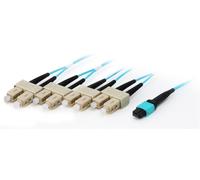 Equip Patchkabel MTP->SC 10.00m 8Faser M/M OM4 türkis Polybeutel