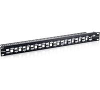 Equip Patchpanel 24x Cat6A 19" FTP 1HE Keystone Montage sw