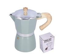 equip Pot à café 300ML, cafetière sur cuisinière, bouilloire en alliage d'aluminium, 6 tasses, cafetière à expresso pour cuisinière à gaz, four électrothermique (lac turquoise)