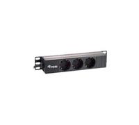 Equip Unité de distribution secteur 333299 – 3 sorties CA 250 V, 3500 W, 1U, 10" – Argent