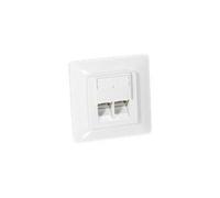 Equip Prise RJ-45 125721 – Boîtier double Cat.5e 2x RJ45 Blanc