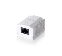 equip - Boîtier du répartiteur surface réseau - CAT 6 - UTP - RJ-45 - blanc pur, RAL 9010