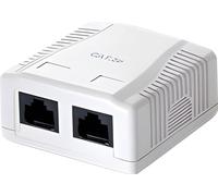 Equip Prise en saillie Cat5e 2xRJ45 UTP Premium RAL 9010 Blanc pur Polybag