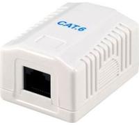 Equip Prise en saillie Cat6 1xRJ45 UTP RAL 9010 blanc pur