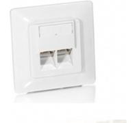 equip - Prise à montage encastré - RJ-45 X 2 - blanc brillant, RAL 9003 (pack de 5)