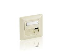 Equip Prise encastrée + face avant 3 Keystone 45° RAL 1013 Polybag