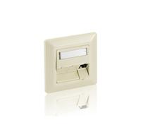 Equip Prise encastrée + face avant 3 Keystone 45° RAL 9010 Polybag