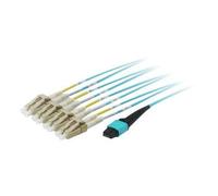 equip Pro - Cordon de raccordement - LC multi-mode (M) pour MTP multimode (F) - 20 m - fibre optique - 50 / 125 microns - OM4 - turquoise