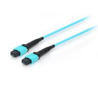 equip Pro - Cordon de raccordement - MTP multimode (F) pour MTP multimode (F) - 20 m - 20 m - fibre optique - simplex - 50 / 125 microns - OM4 - turquoise