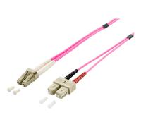 equip Pro - Cordon de raccordement - SC multi-mode (M) pour LC multi-mode (M) - 2 m - fibre optique - duplex - 50 / 125 microns - OM4 - sans halogène