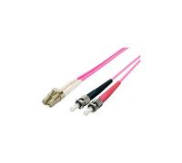 equip Pro - Cordon de raccordement - ST multi-mode (M) pour LC multi-mode (M) - 3 m - fibre optique - duplex - 50 / 125 microns - sans halogène -