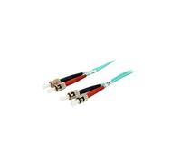 equip Pro - Cordon de raccordement - ST multi-mode (M) pour ST multi-mode (M) - 3 m - fibre optique - duplex - 50 / 125 microns - OM3 - sans halogène