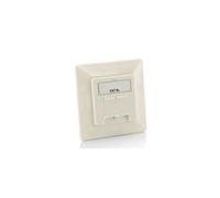 equip Professional - Prise à montage encastré - CAT 6a - STP - RJ-45 X 2 - blanc pur, RAL 9010 (pack de 5) - pour equip Universal Surface Mounting