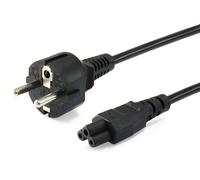 Equip Rallonge réseau en Y IEC C5 -> Schuko 3M mâle/femelle noir - 3 m