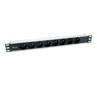 Equip Regleta 8 Tomas para Rack 19 1U Negro